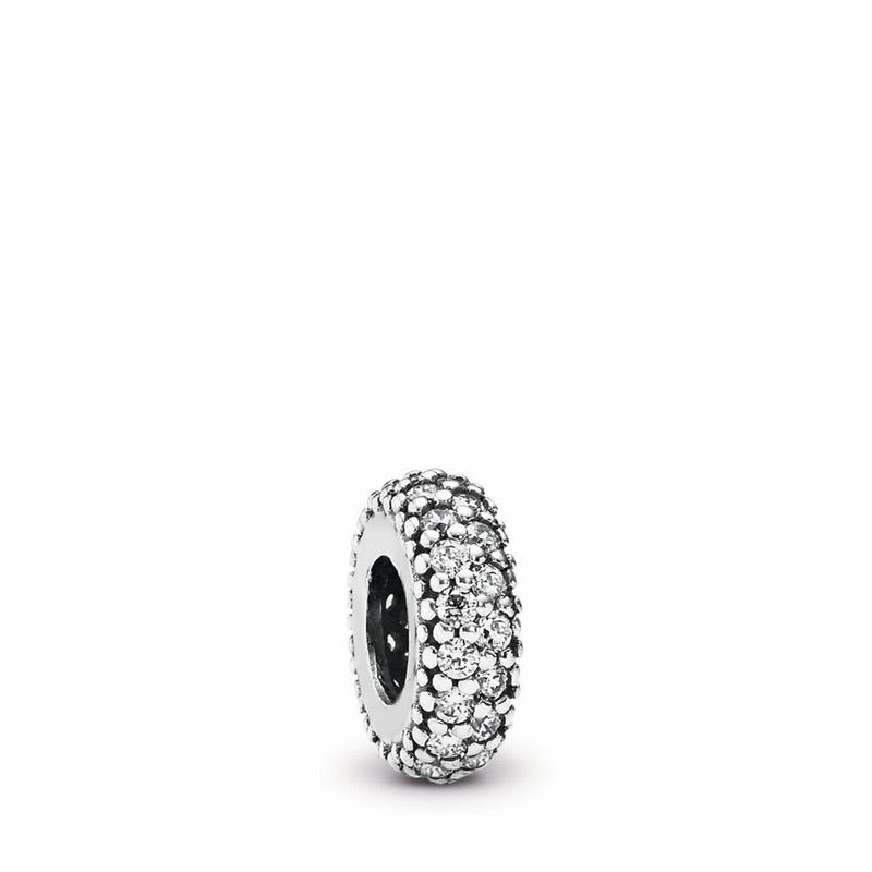 Pandora Clear Sparkle Spacer Charm Outlet NZ, Sterling Silver (490528-DIS)